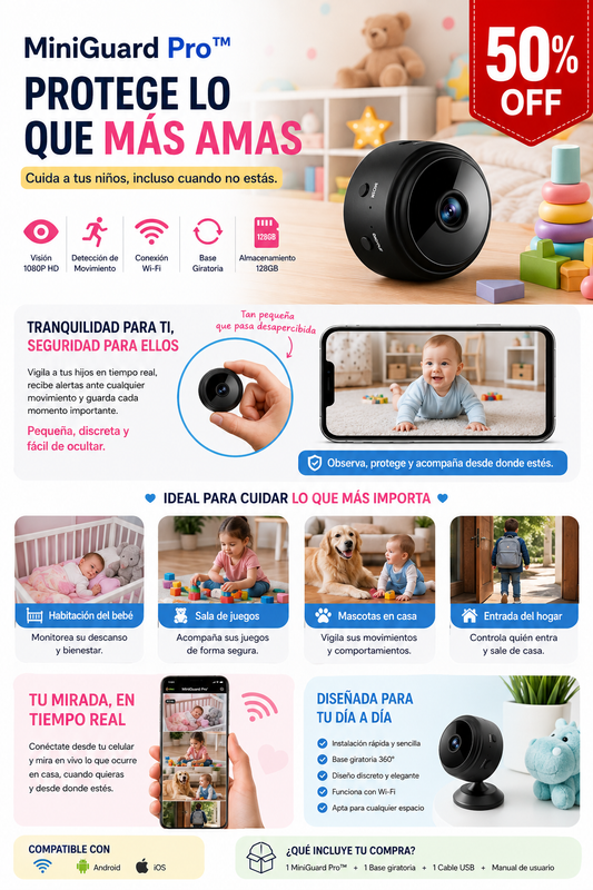MiniGuard PRO “Parece una cámara cualquiera… hasta que ves su tamaño.”