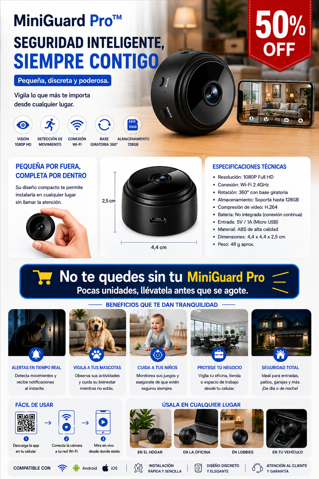 MiniGuard PRO “Parece una cámara cualquiera… hasta que ves su tamaño.”