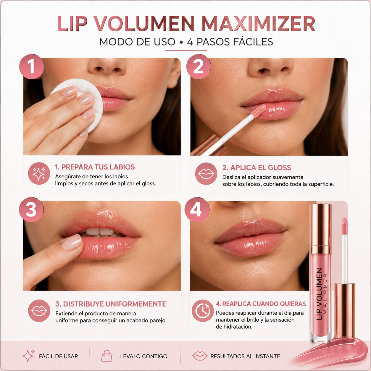 LIP VOLUMEN MAXIMIZER          (PACK 5 UNIDADES)       Voluminizador De Labios Plumper Gloss