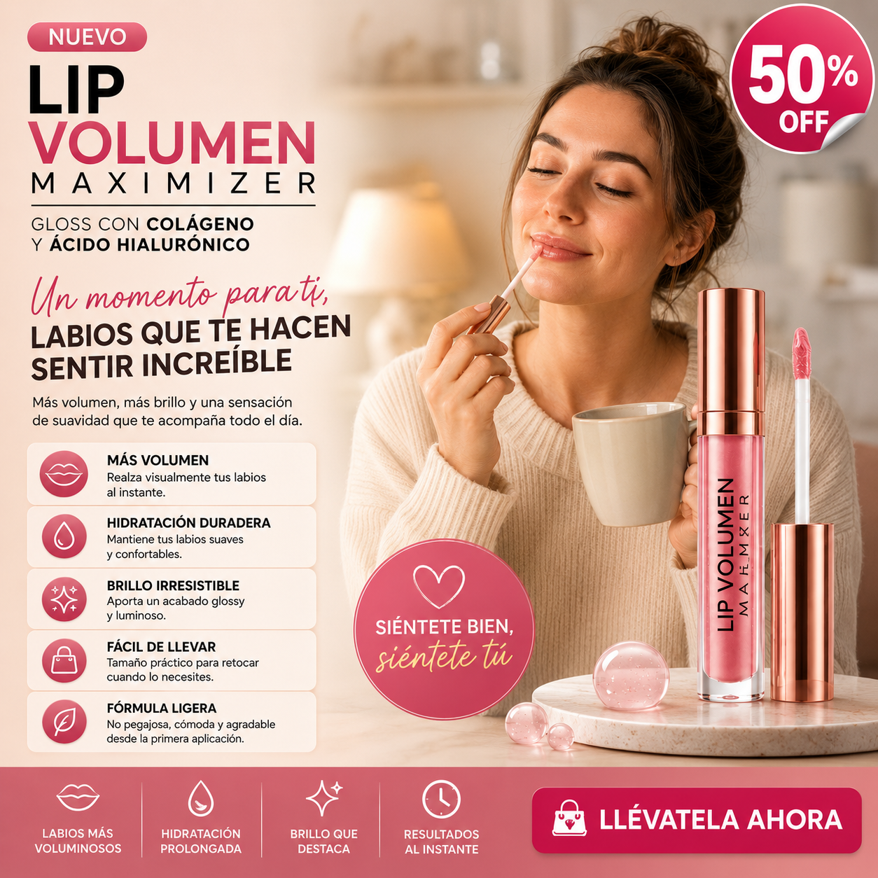 LIP VOLUMEN MAXIMIZER          (PACK 5 UNIDADES)       Voluminizador De Labios Plumper Gloss