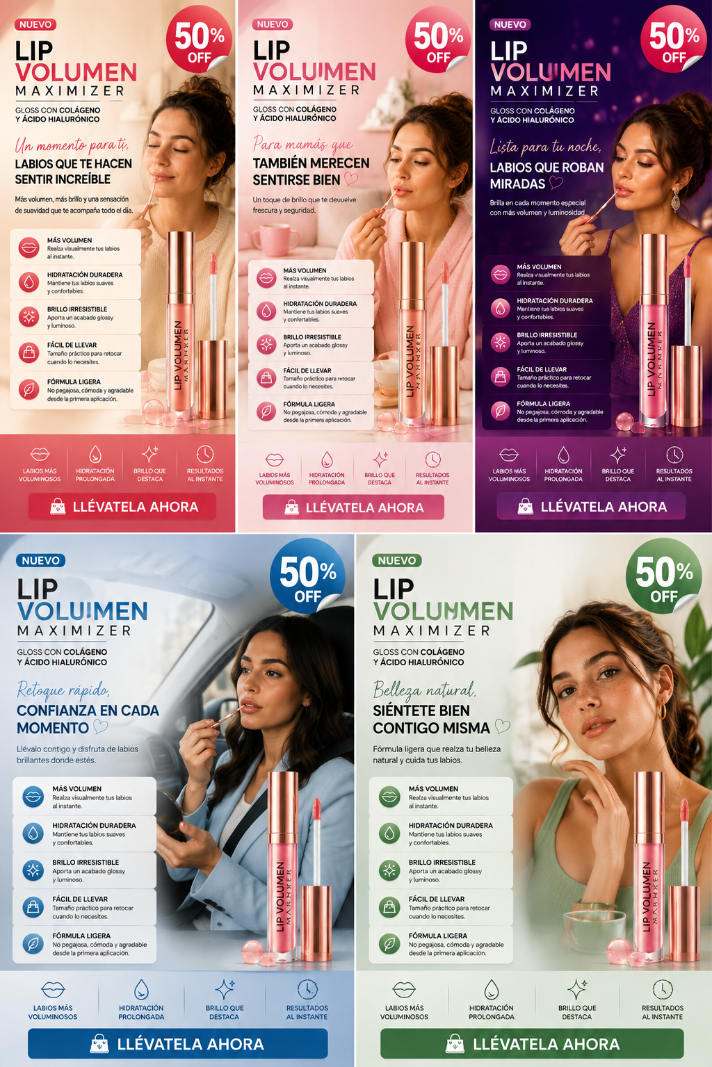 LIP VOLUMEN MAXIMIZER          (PACK 5 UNIDADES)       Voluminizador De Labios Plumper Gloss