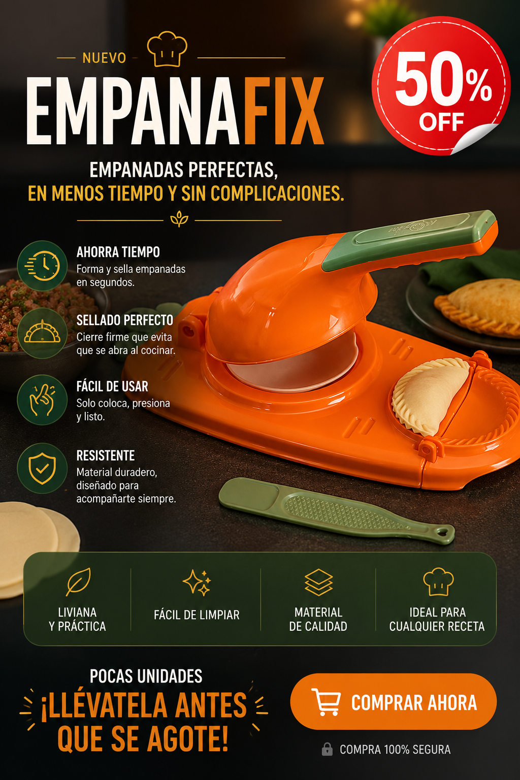 EmpanaFix  /  Pack 3 Unidades - ¡Regala o aumenta la cantidad de empanadas con algún ayudante!