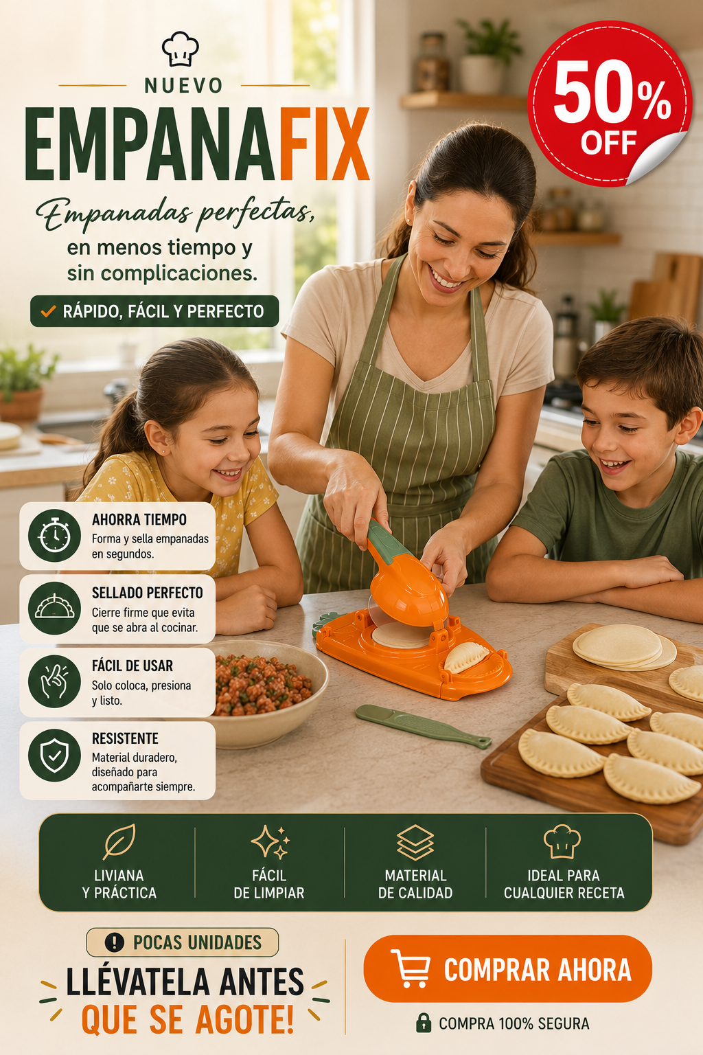 EmpanaFix  /  Pack 3 Unidades - ¡Regala o aumenta la cantidad de empanadas con algún ayudante!