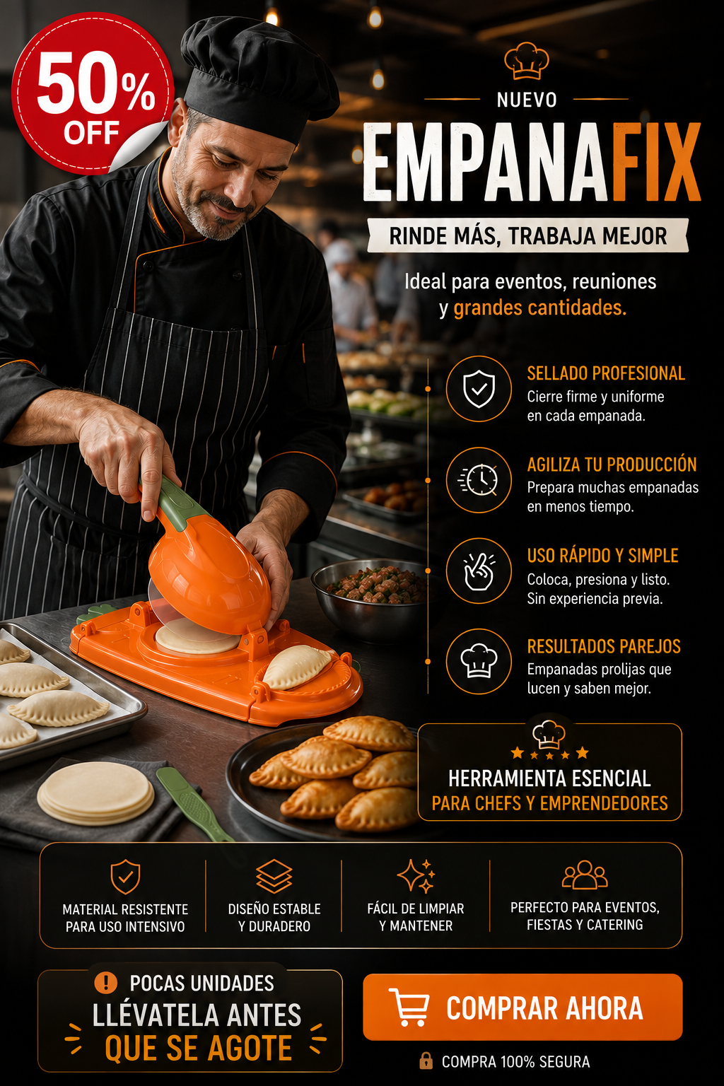EmpanaFix  /  Pack 3 Unidades - ¡Regala o aumenta la cantidad de empanadas con algún ayudante!