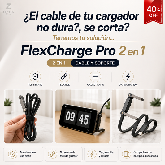FlexCharge Pro 2 en 1 / Carga Rápida Premium